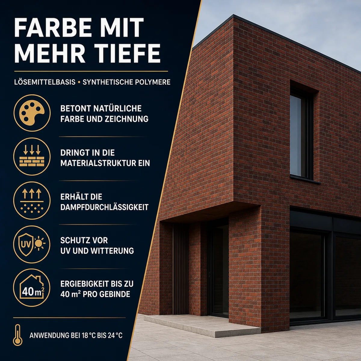 IZOMARK Schutzanstrich Effekt nasse Ziegel