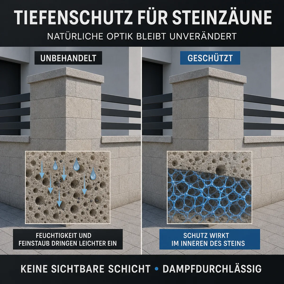 IZOMARK Schutzanstrich Steinzaun