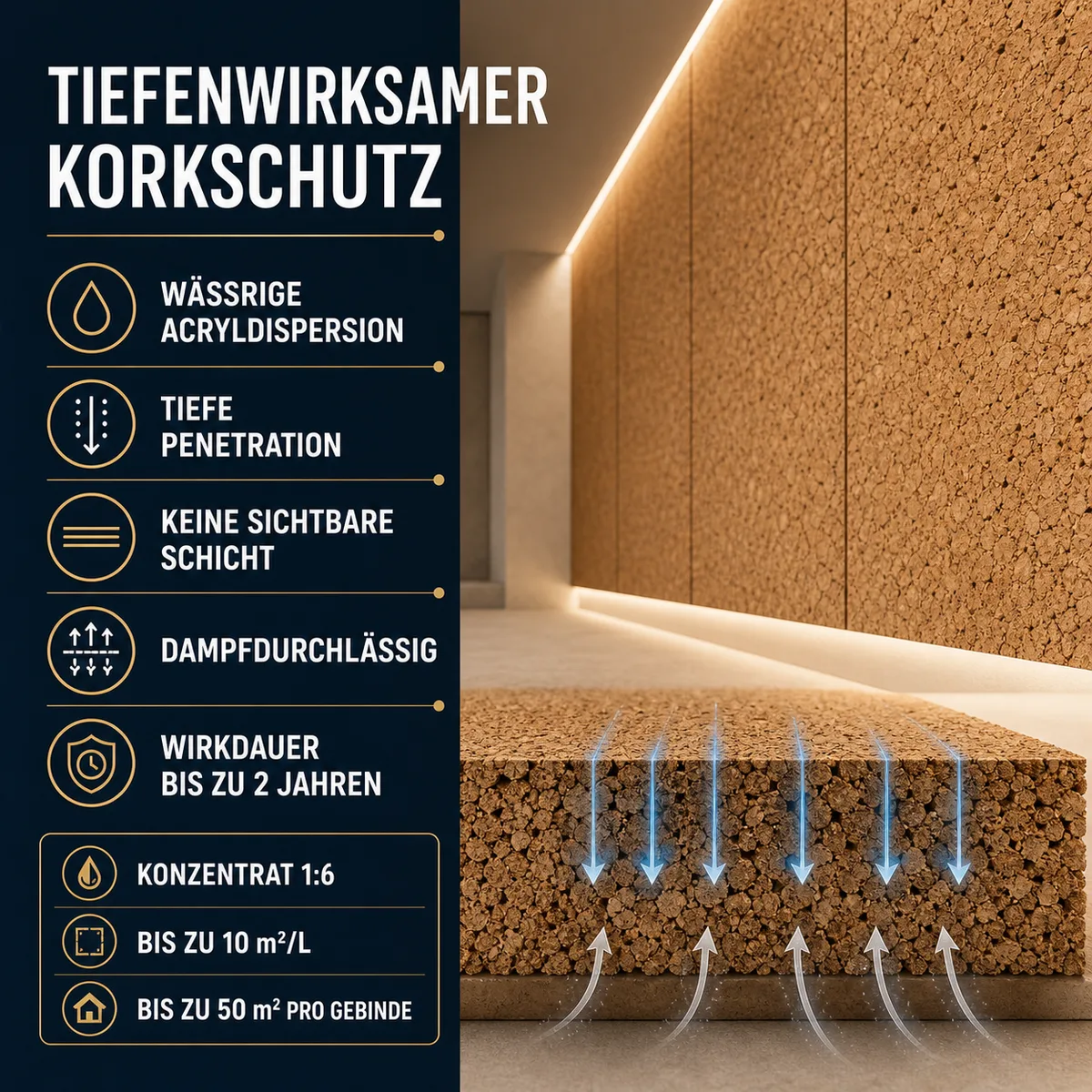 IZOMARK Schutzanstrich Korkpaneele