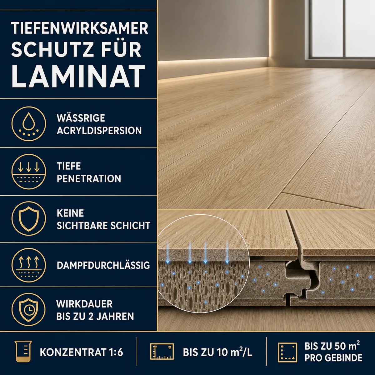 IZOMARK Schutzanstrich Laminatpaneele